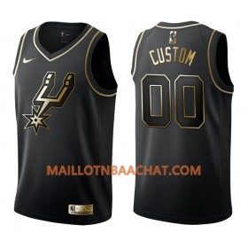 Maillot NBA San Antonio Spurs Personnalisable Nike Noir Golden Edition Swingman - Homme